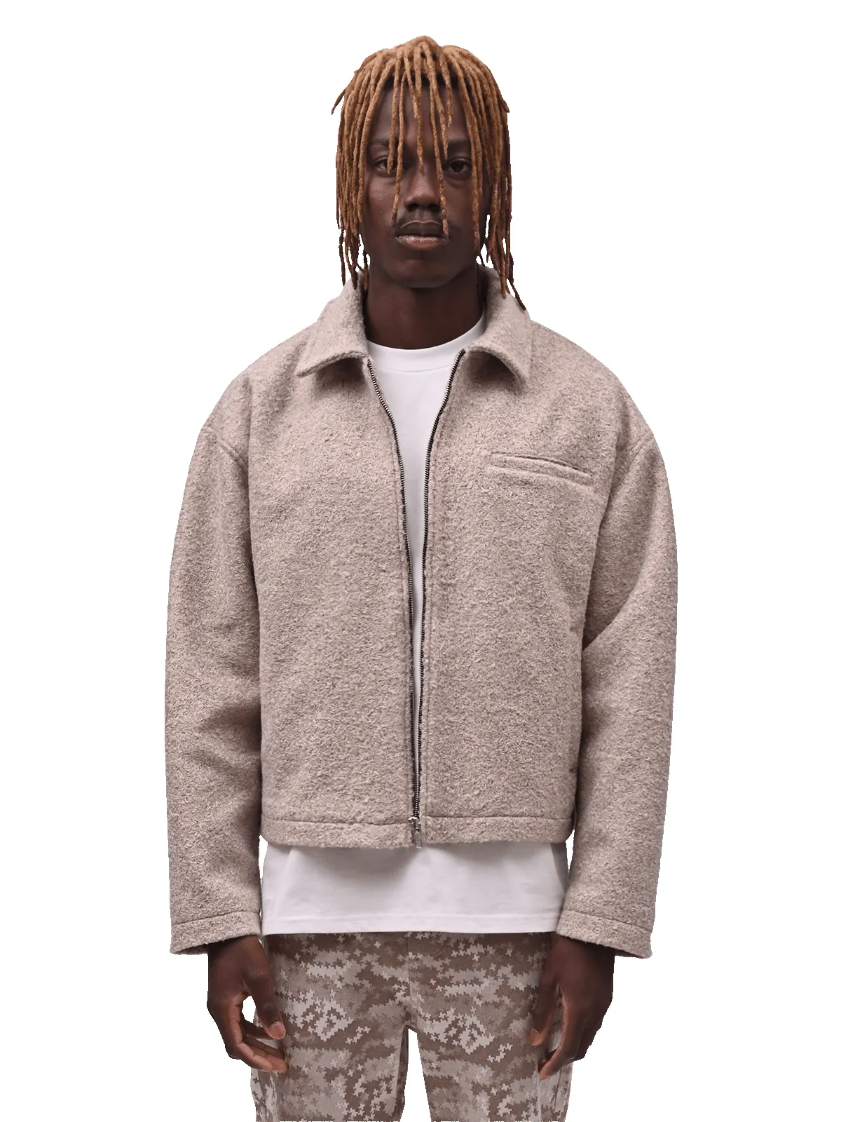 Cropped Jacket - Cream sold by reputation studios product image thumbnail 2
