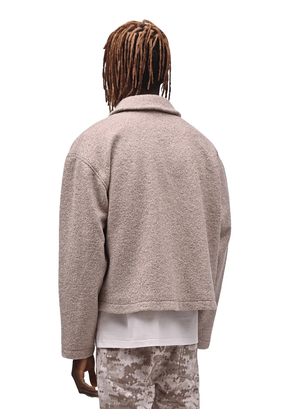 Cropped Jacket - Cream sold by reputation studios product image thumbnail 5