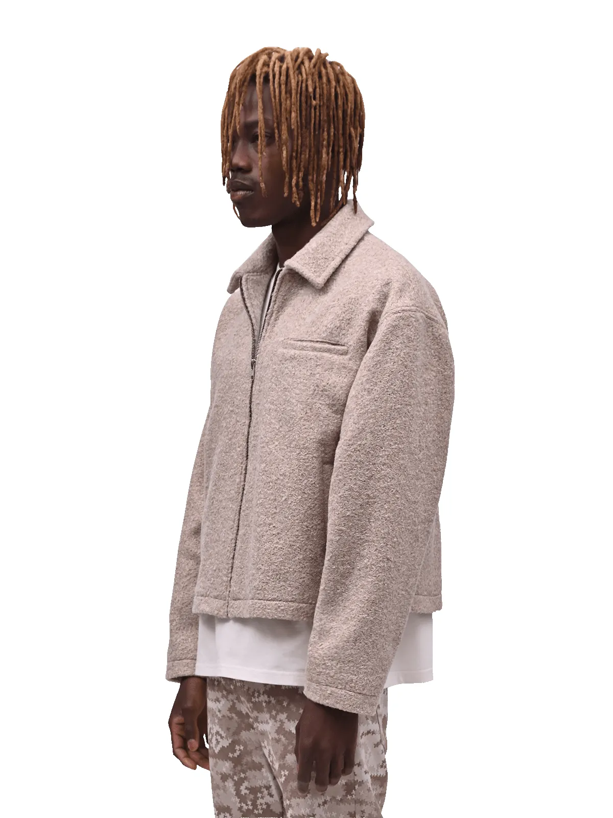 Cropped Jacket - Cream sold by reputation studios product image thumbnail 4