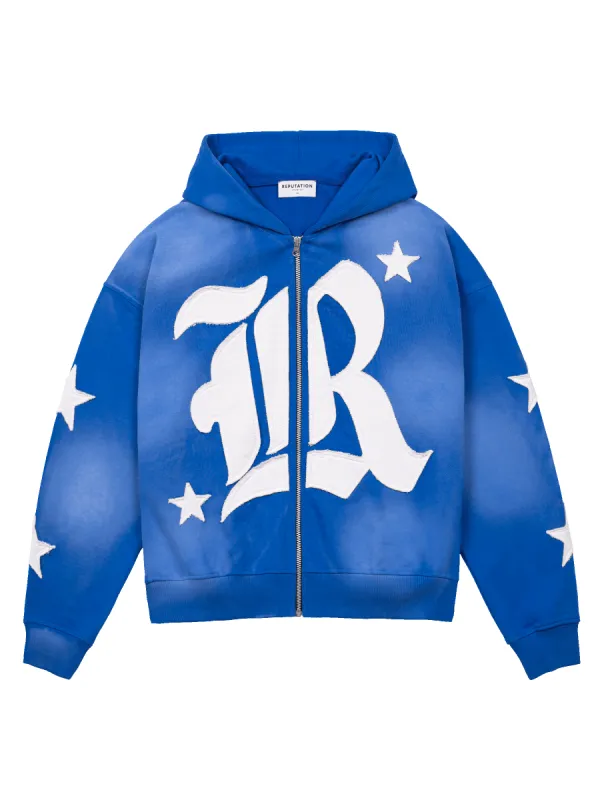 Sun Fade Hoodie - Royal Blue made by reputation studios