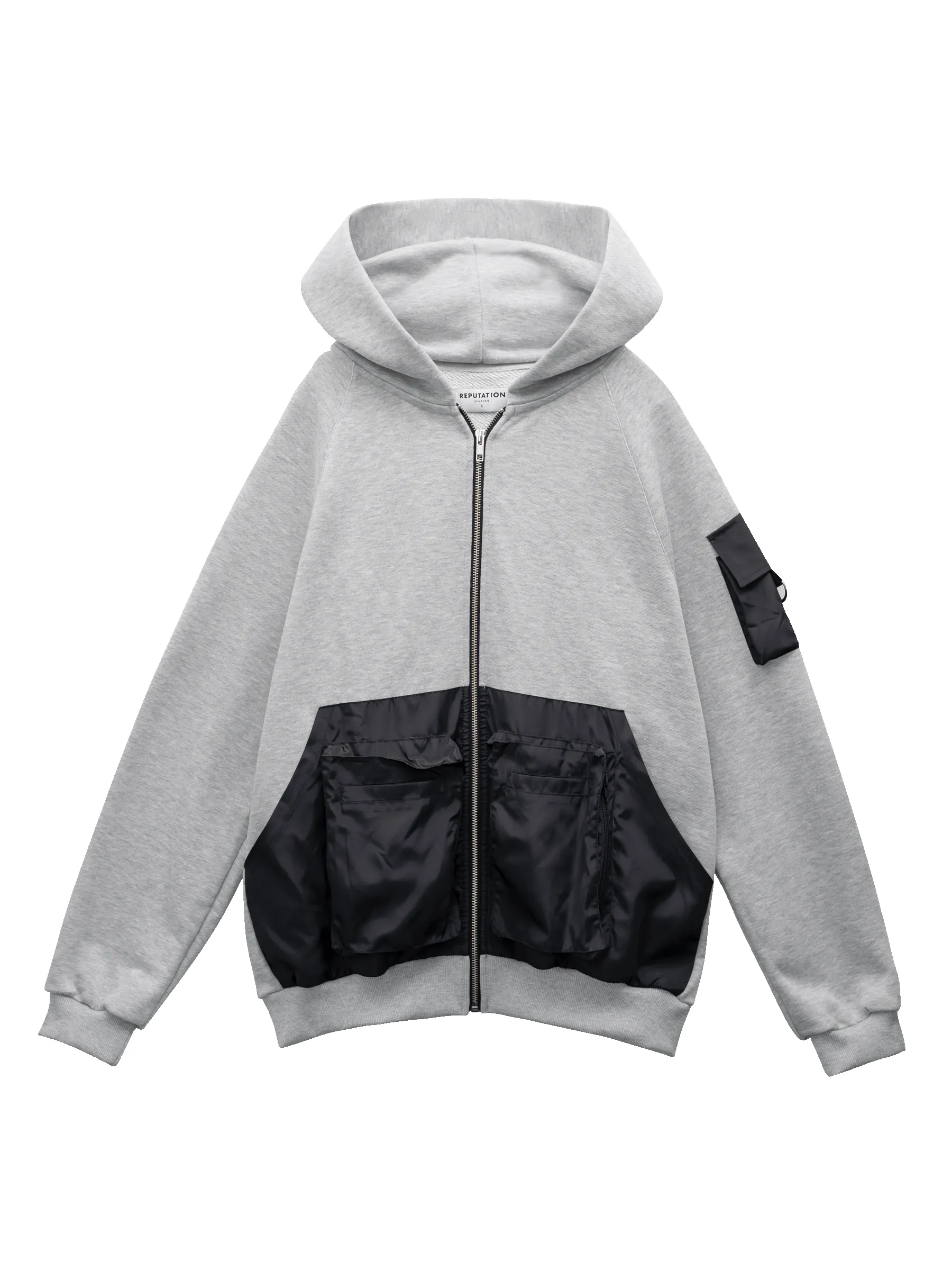 Utility Hoodie - Heather Grey sold by reputation studios