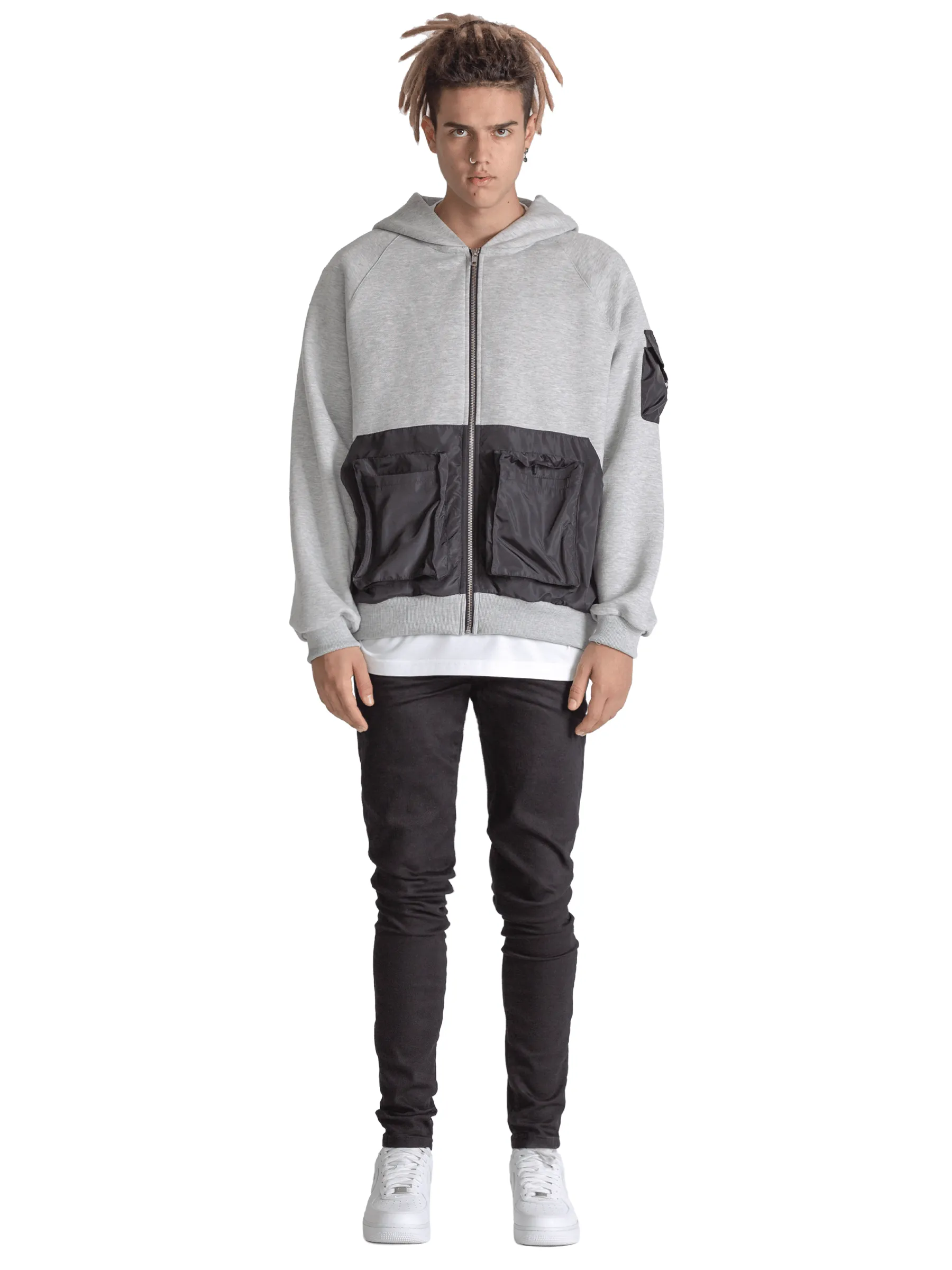 Utility Hoodie - Heather Grey sold by reputation studios product image thumbnail 5