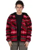 Oversized Tartan Shirt - Red sold by reputation studios