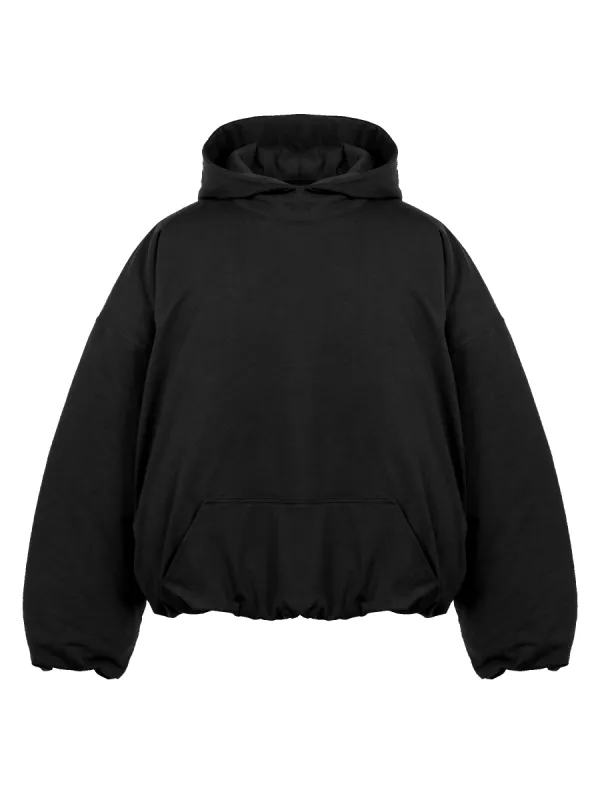 Puffer Hoodie - Black sold by reputation studios