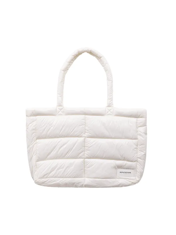 Puffer Tote Bag - Off White sold by reputation studios
