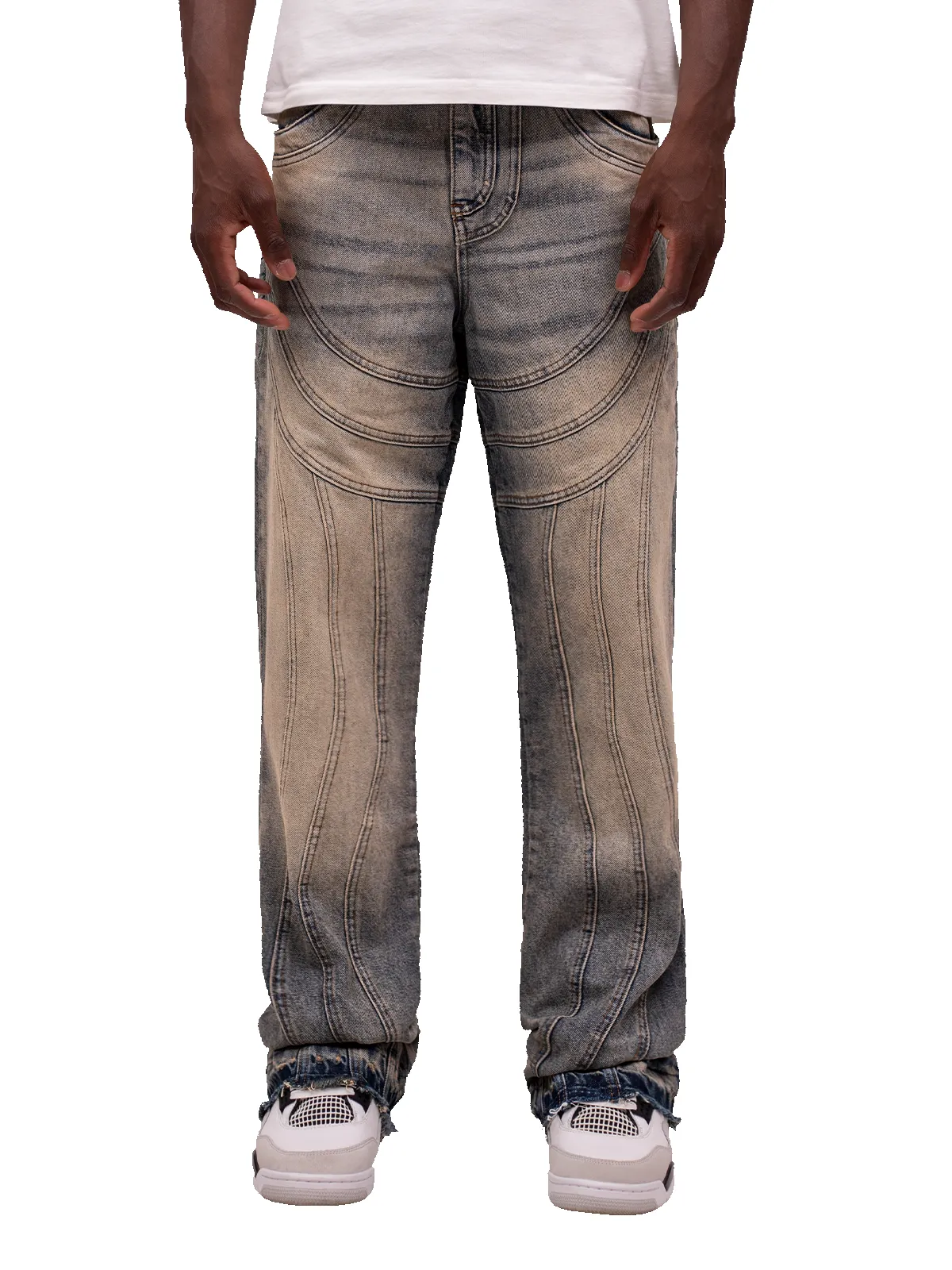 Wave Stitch Denim - Cream Wash sold by reputation studios product image thumbnail 2