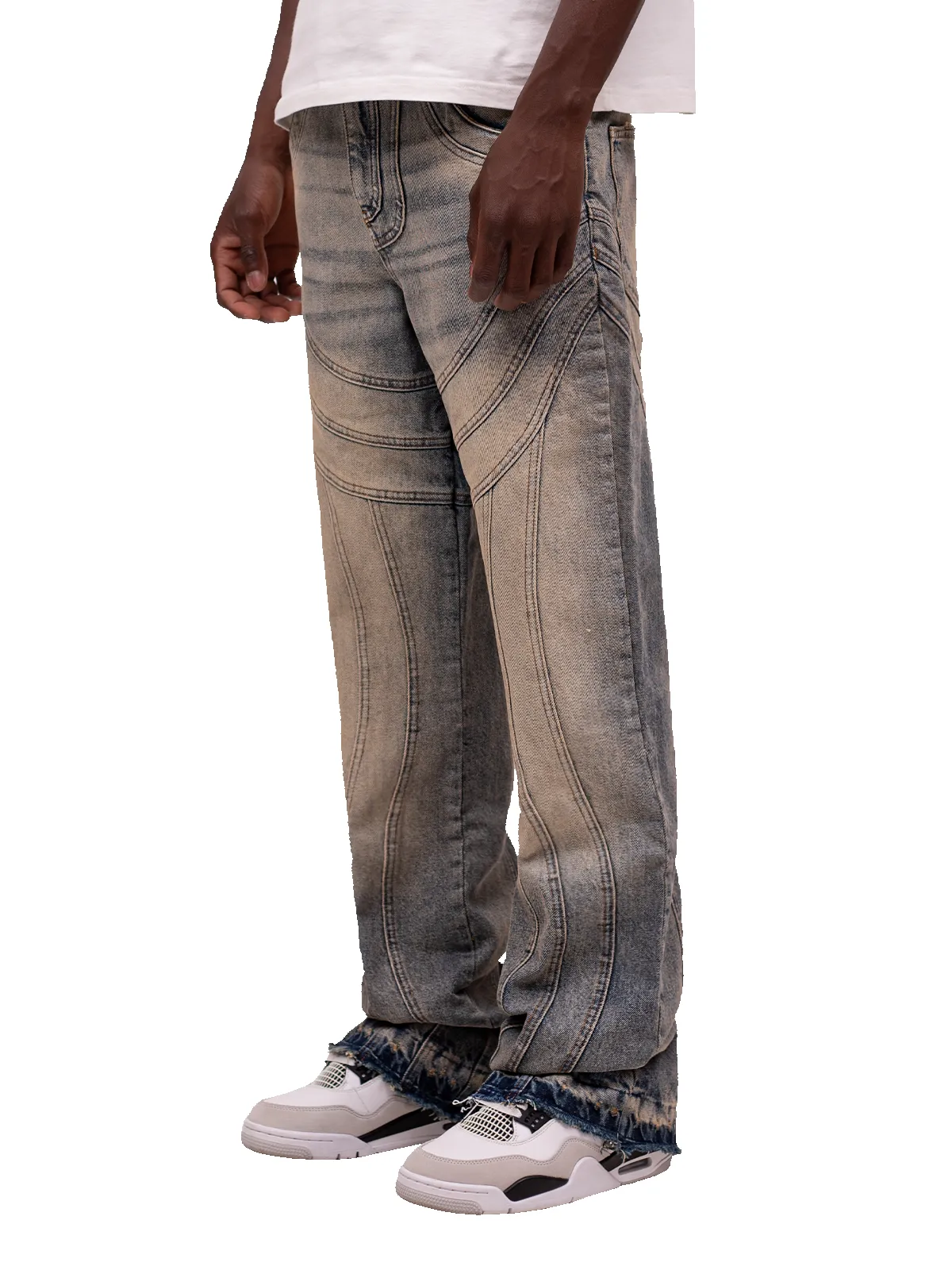Wave Stitch Denim - Cream Wash sold by reputation studios product image thumbnail 3