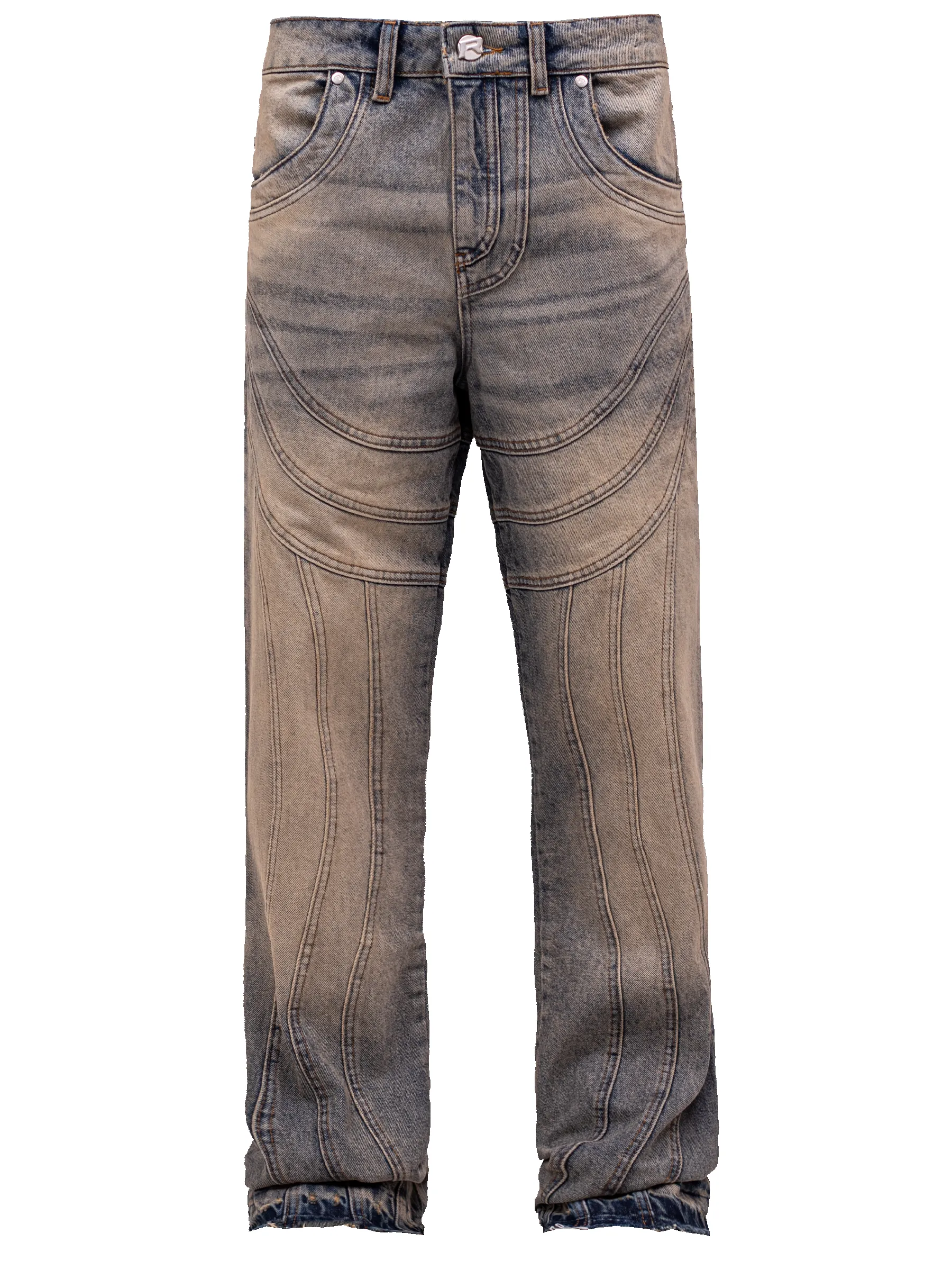 Wave Stitch Denim - Cream Wash sold by reputation studios