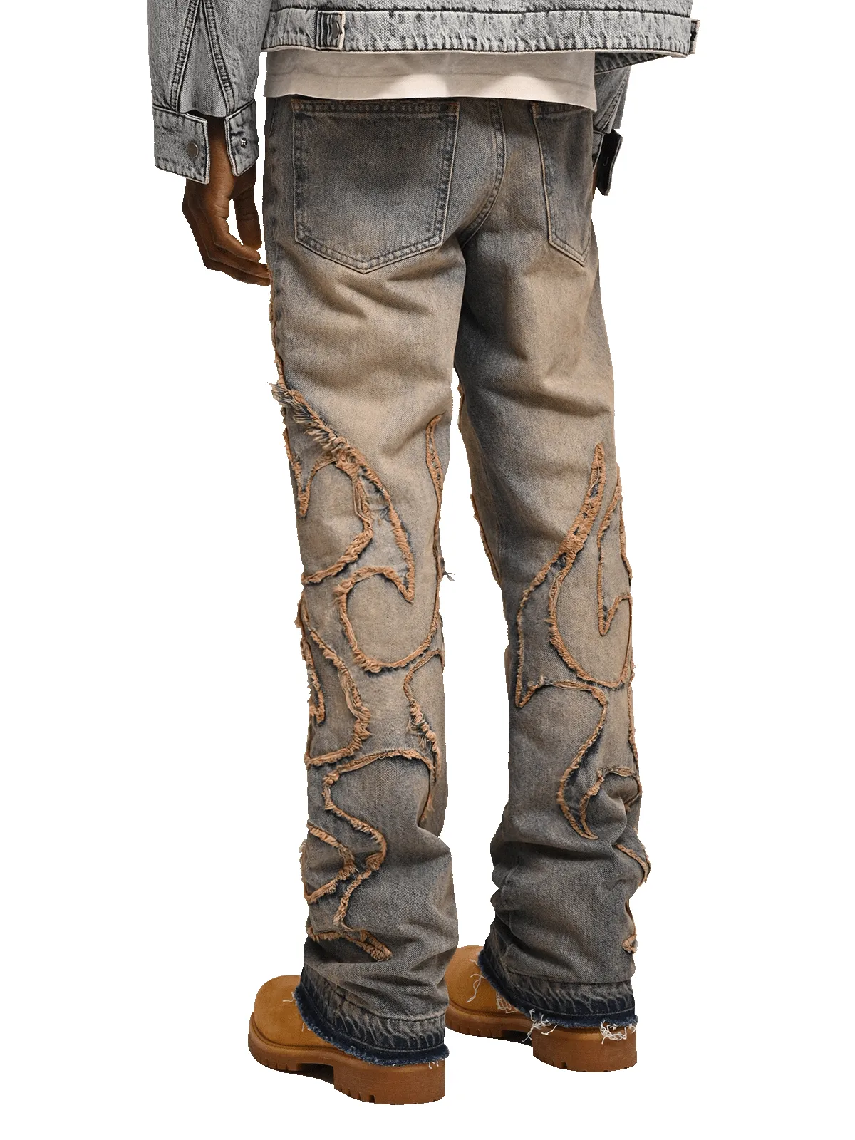 Tribal Flare Denim - Cream Wash sold by reputation studios product image thumbnail 4