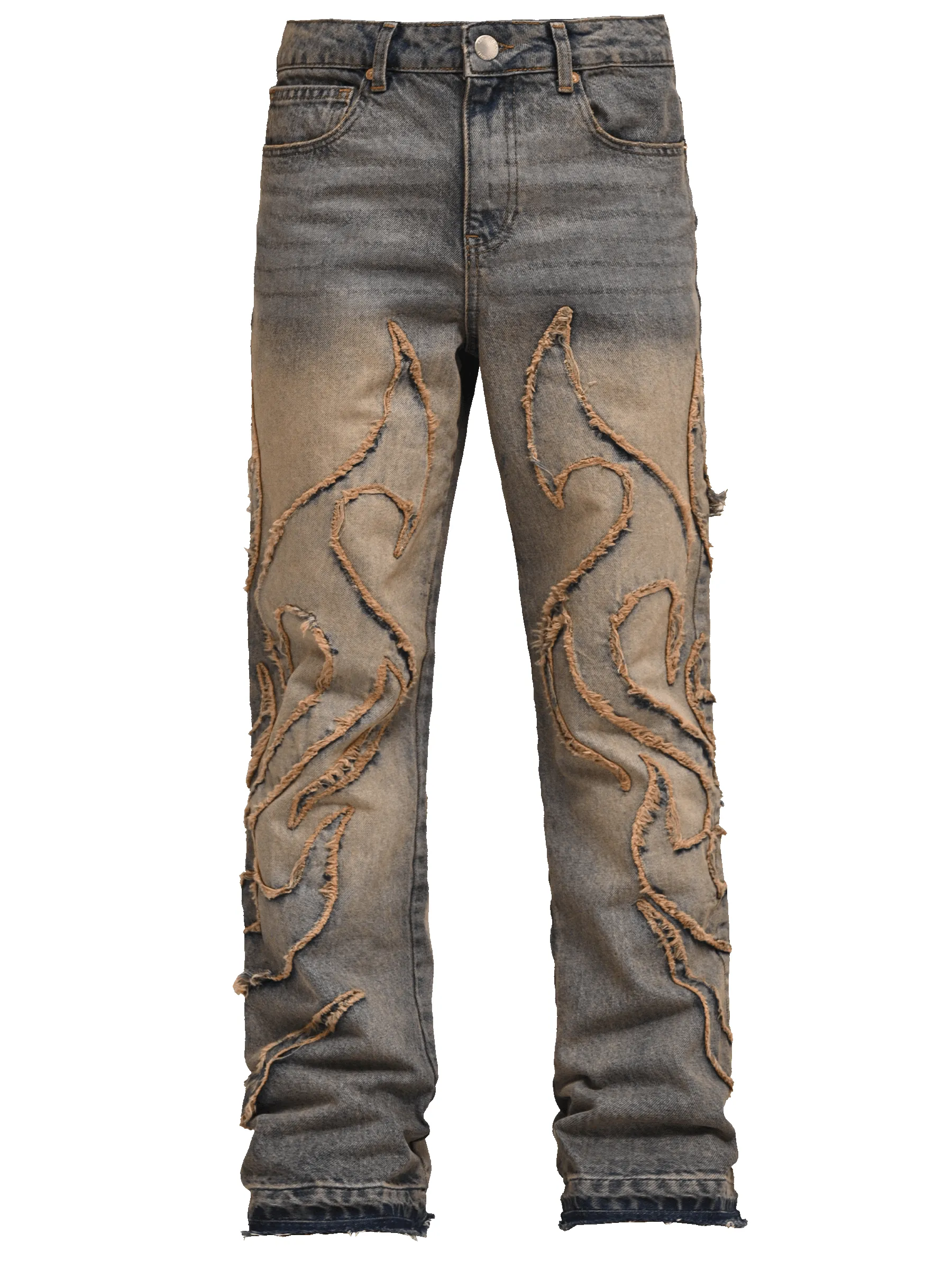 Tribal Flare Denim - Cream Wash sold by reputation studios