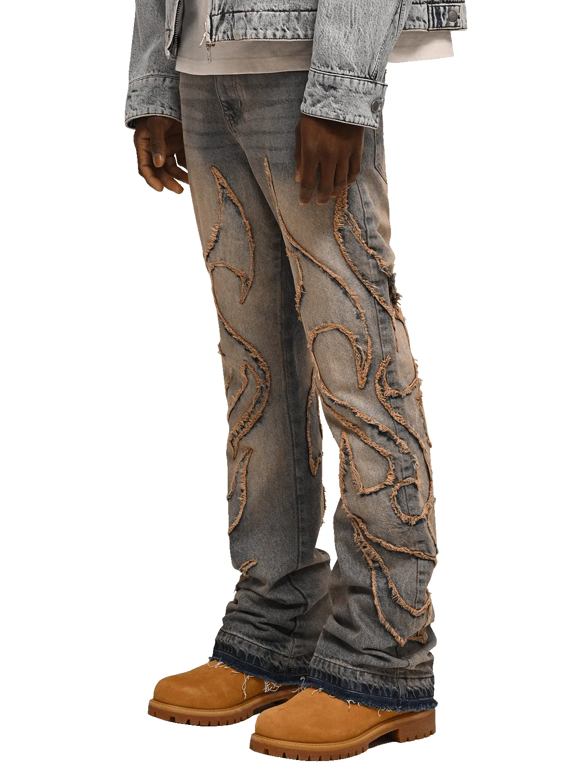 Tribal Flare Denim - Cream Wash sold by reputation studios product image thumbnail 2