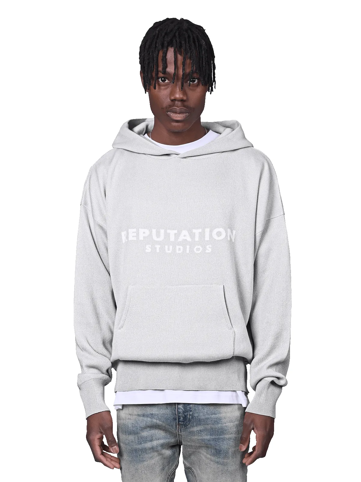 Knit Hoodie - Ash sold by reputation studios product image thumbnail 2