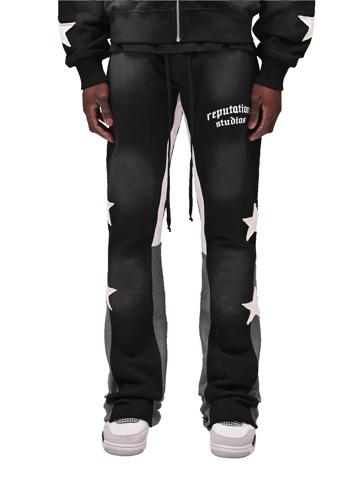 Sun Fade Flare Sweatpants - Black sold by reputation studios product image thumbnail 2