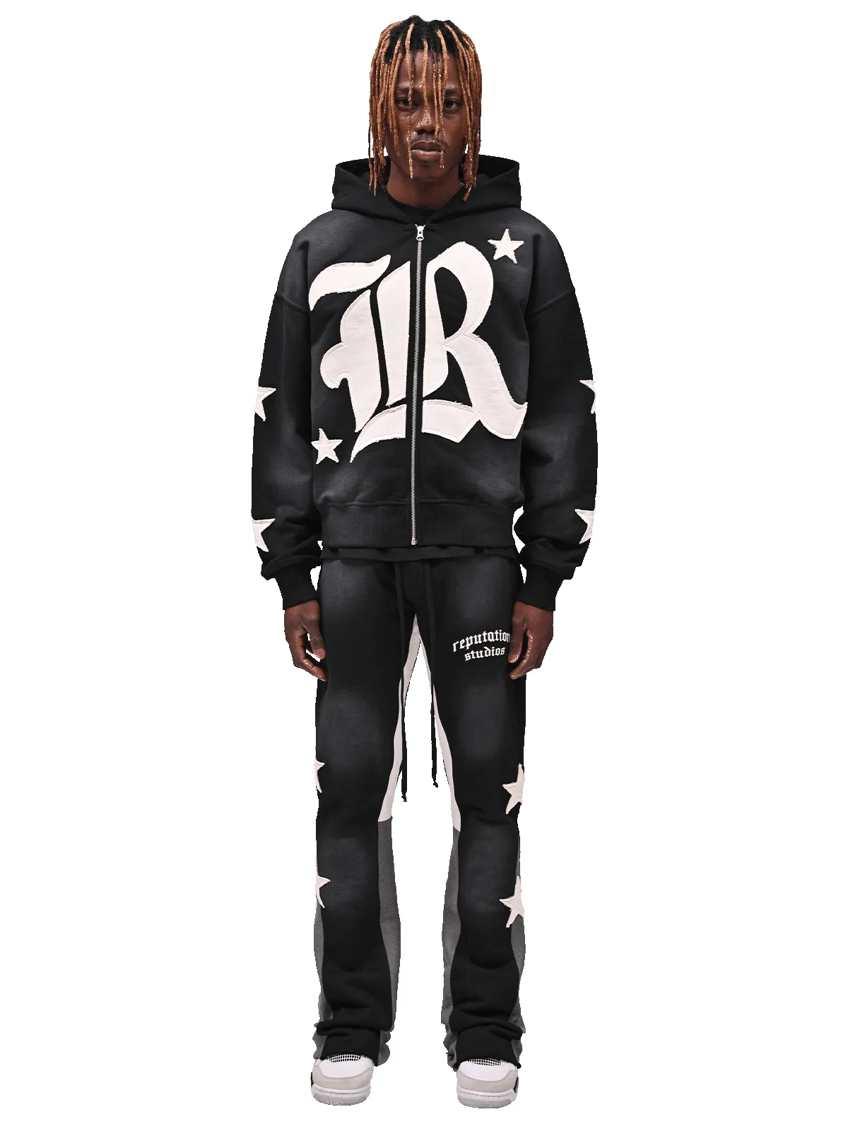 Sun Fade Flare Sweatpants - Black sold by reputation studios product image thumbnail 5