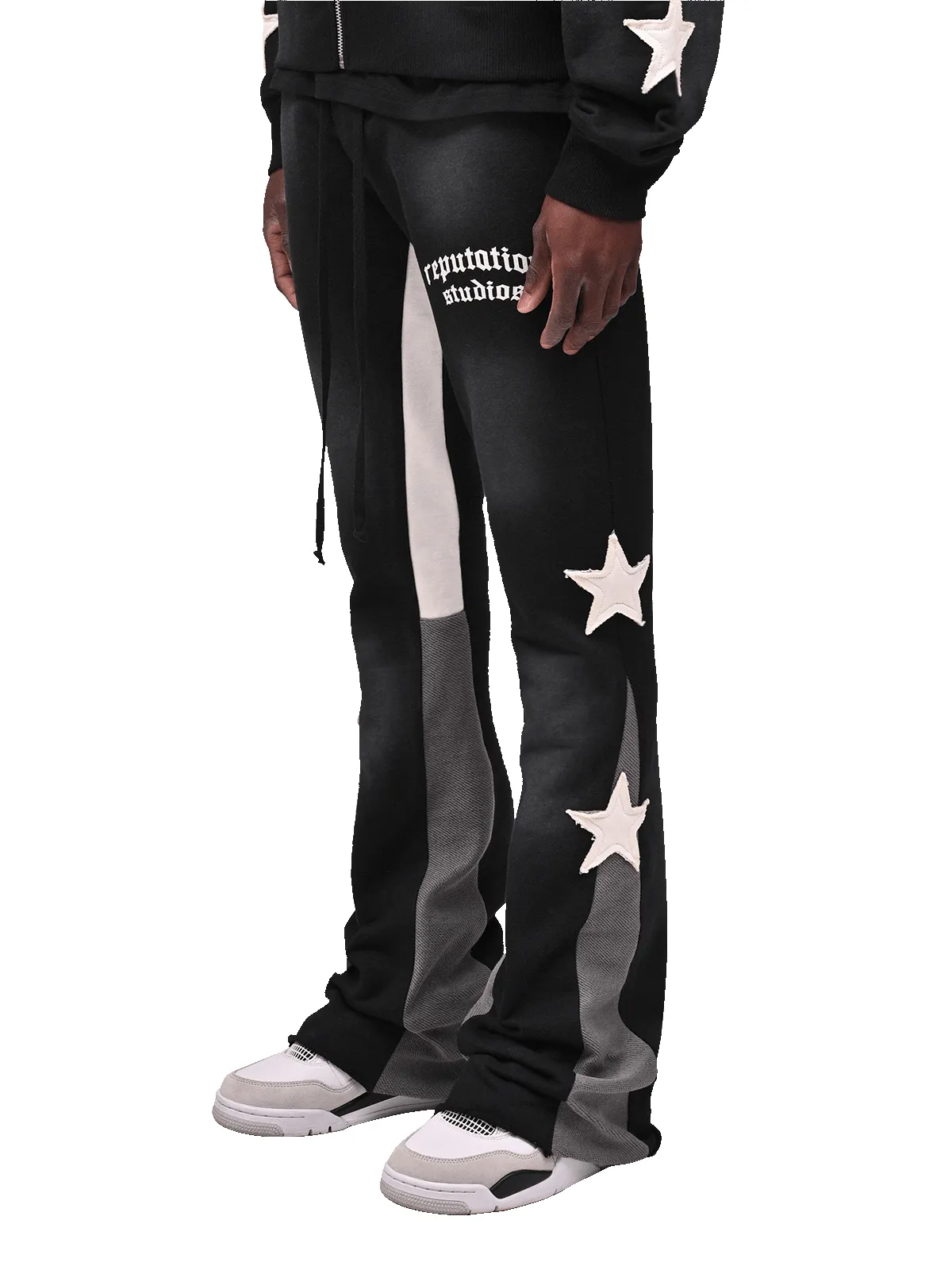 Sun Fade Flare Sweatpants - Black sold by reputation studios product image thumbnail 3