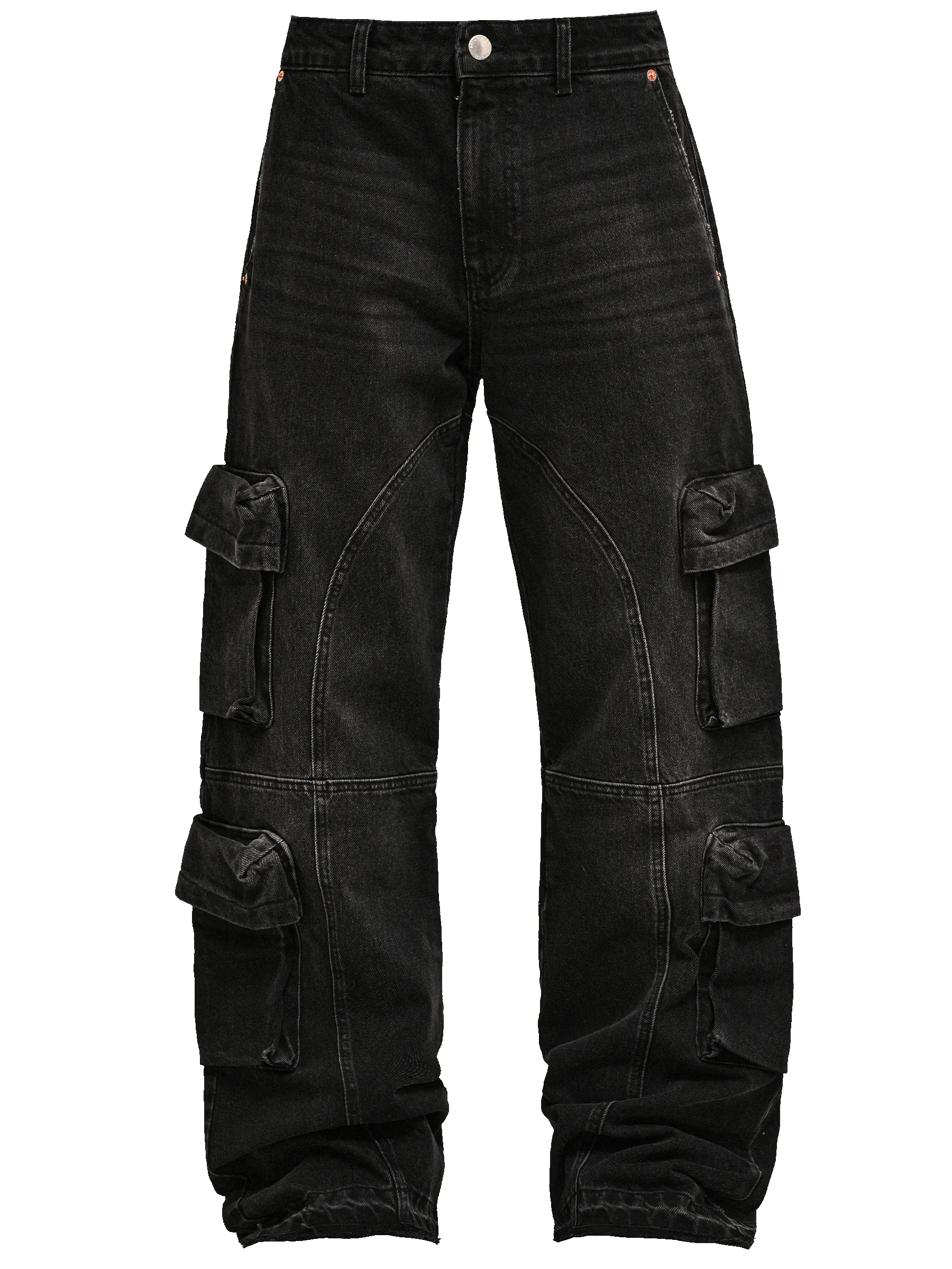 Baggy Cargo Denim - Black sold by reputation studios