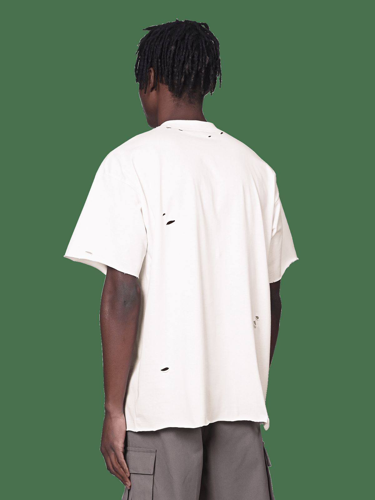 Ripped Oversized Tee - Off White sold by reputation studios product image thumbnail 4