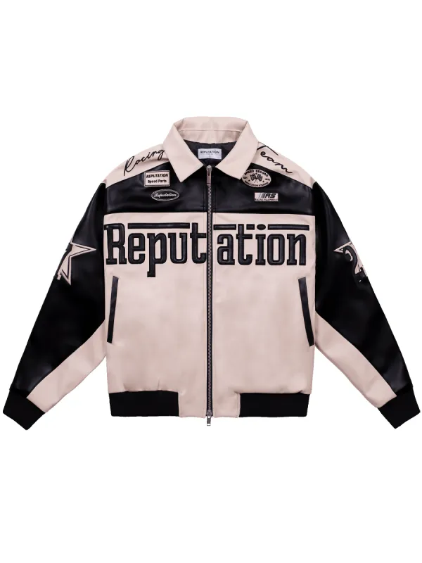 Racing Leather Jacket - Black sold by reputation studios