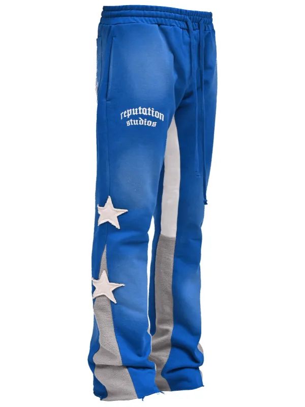 Sun Fade Flare Sweatpants - Royal Blue sold by reputation studios