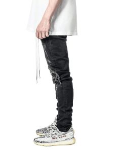 Biker Patch Denim - Black sold by reputation studios