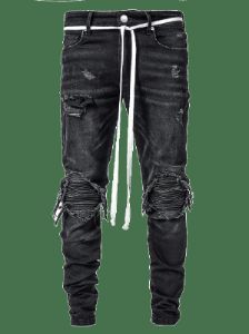 Biker Patch Denim - Black sold by reputation studios