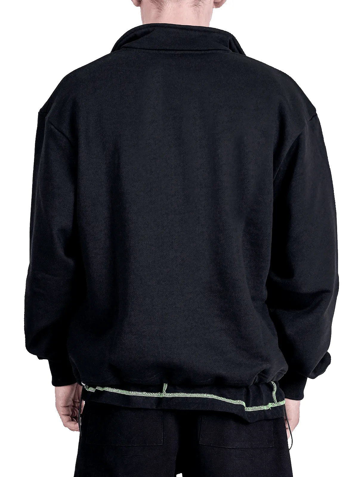 3/4 Zipper Sweater - Black sold by reputation studios product image thumbnail 4