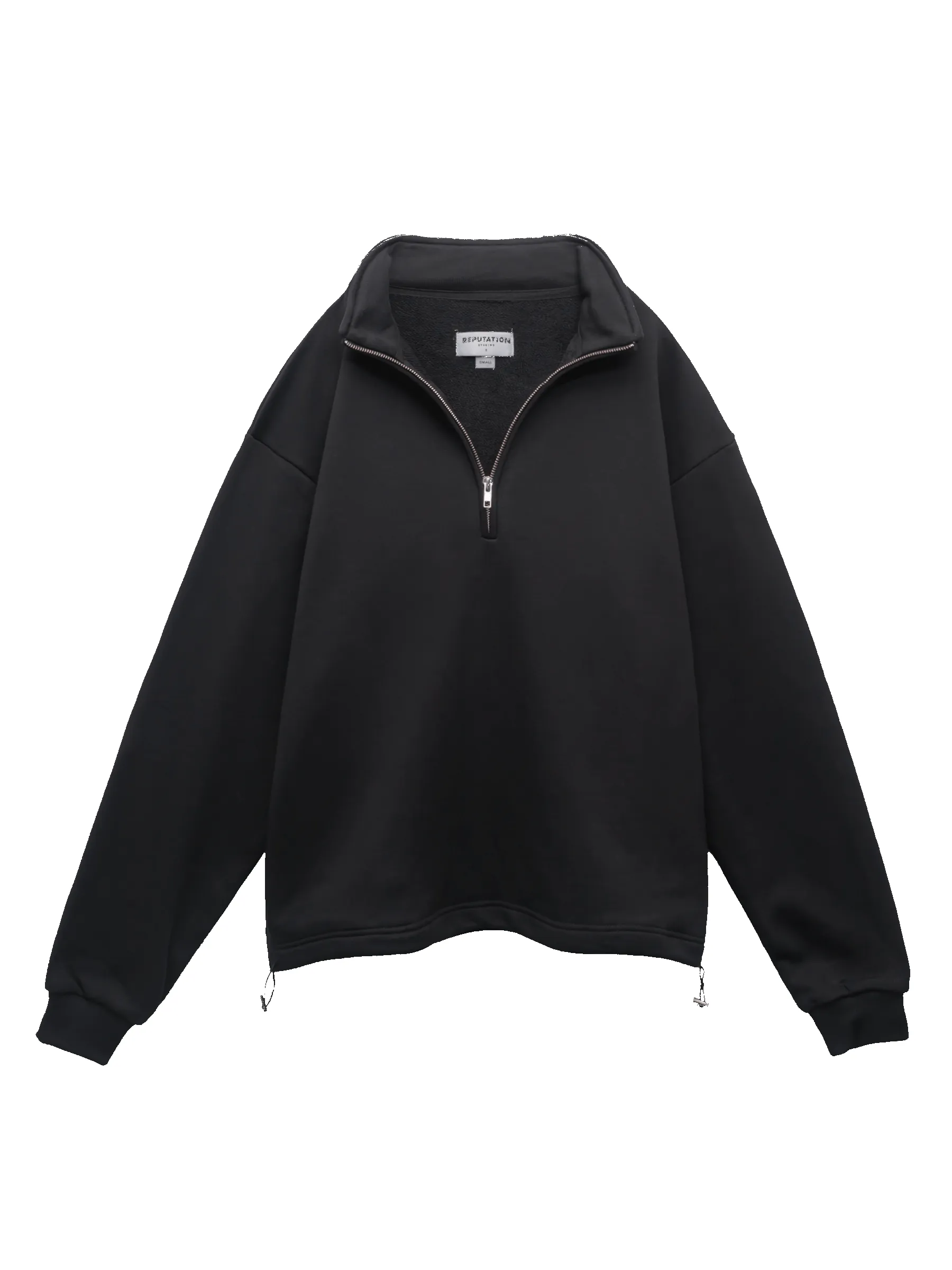 3/4 Zipper Sweater - Black sold by reputation studios