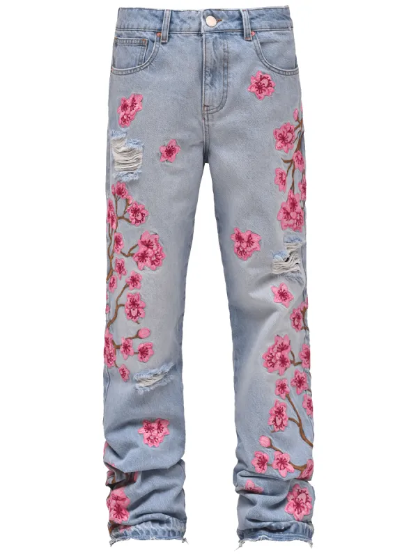 Sakura Flare Denim - Light Stone sold by reputation studios
