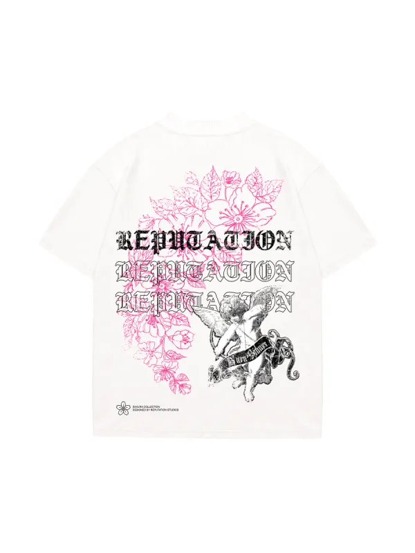 Sakura Graphic Tee - Off White sold by reputation studios