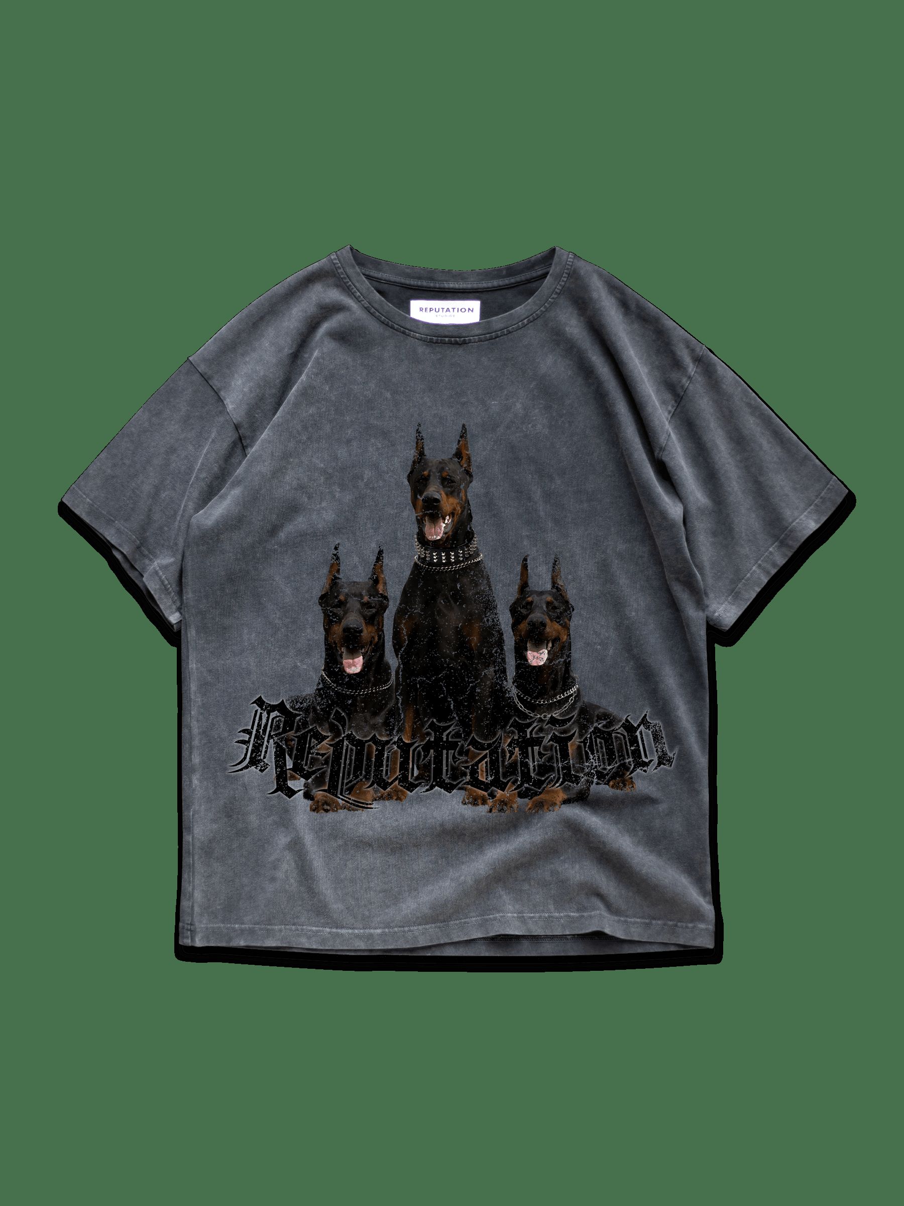 Vintage Grey Tee - Doberman sold by reputation studios