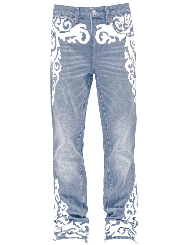 Versailles Flare Denim - Light Stone sold by reputation studios