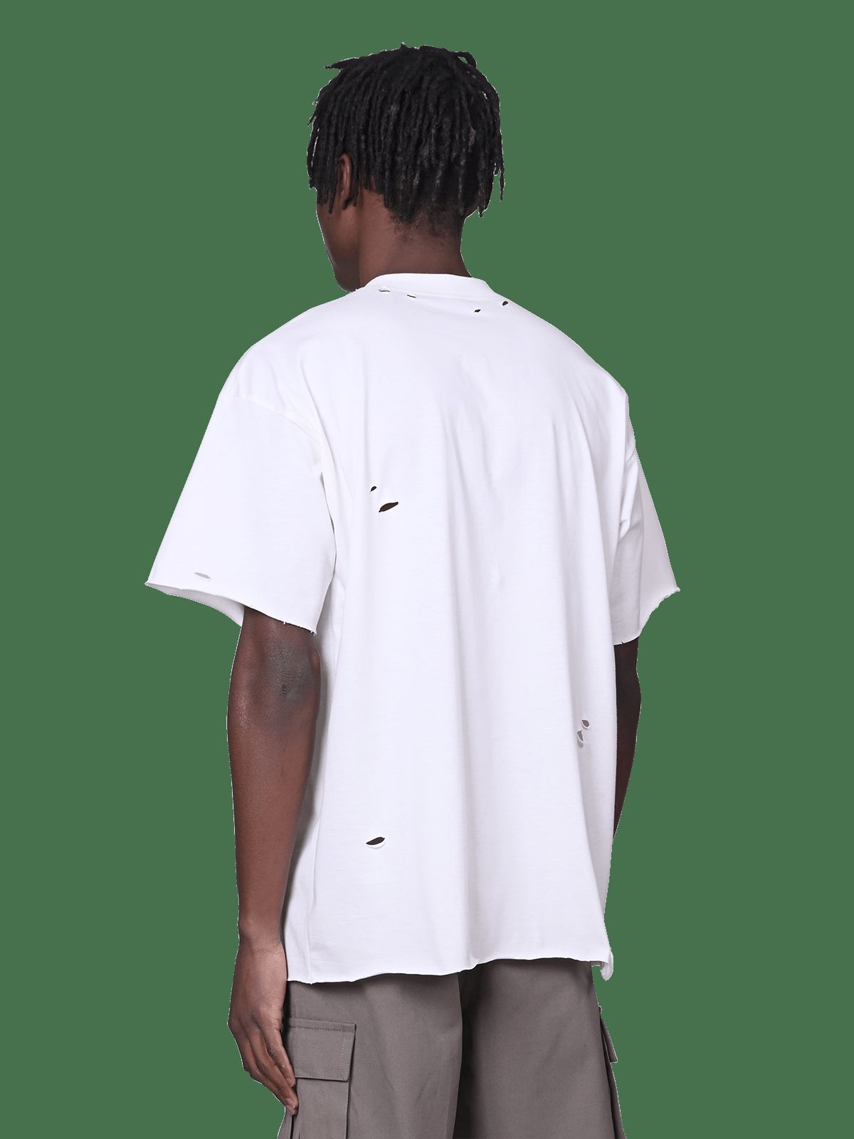 Ripped Oversized Tee - White sold by reputation studios product image thumbnail 4