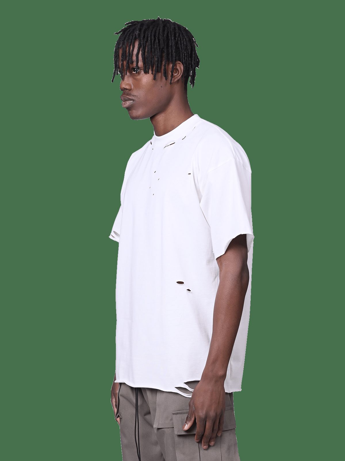Ripped Oversized Tee - White sold by reputation studios product image thumbnail 3