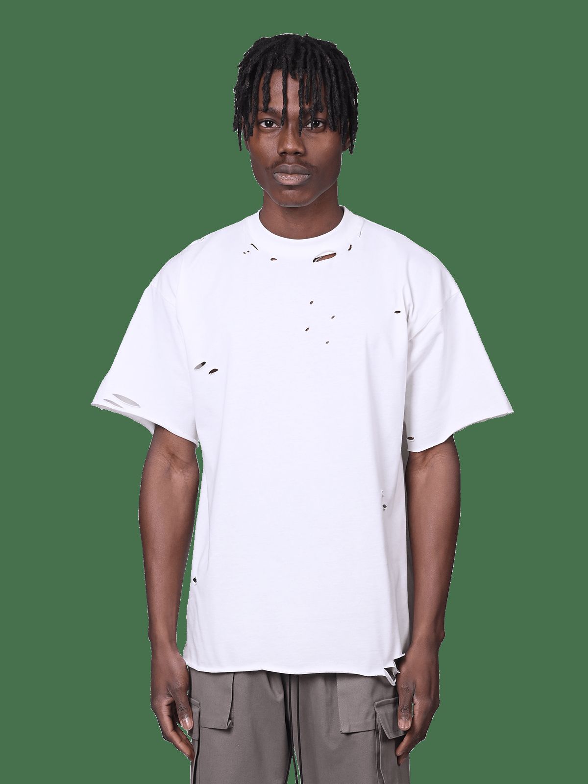 Ripped Oversized Tee - White sold by reputation studios product image thumbnail 2