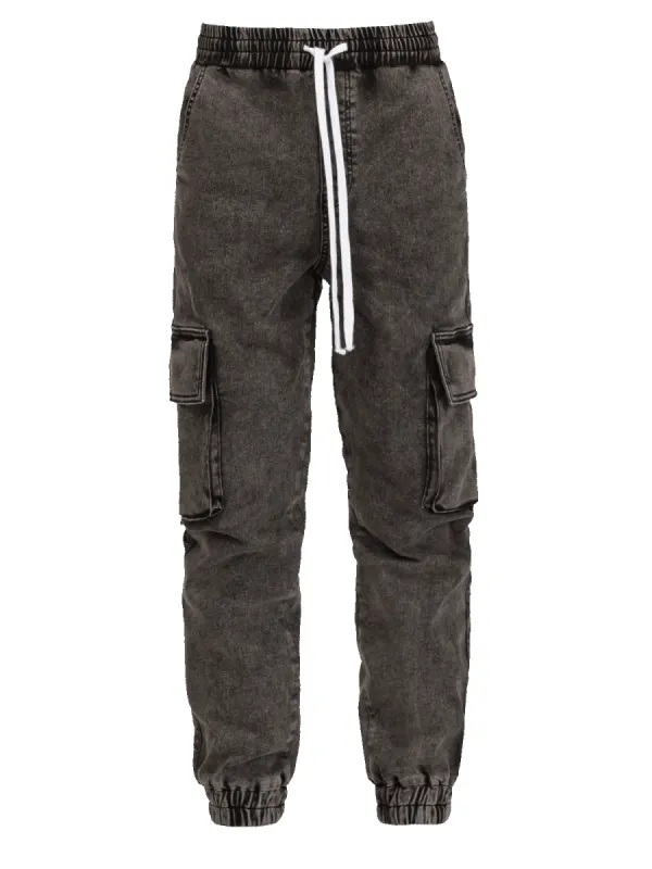 Cargo Jogger Denim - Vintage Black sold by reputation studios