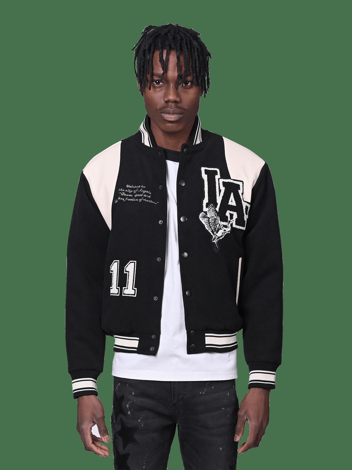 Varsity Jacket - Black sold by reputation studios product image thumbnail 3
