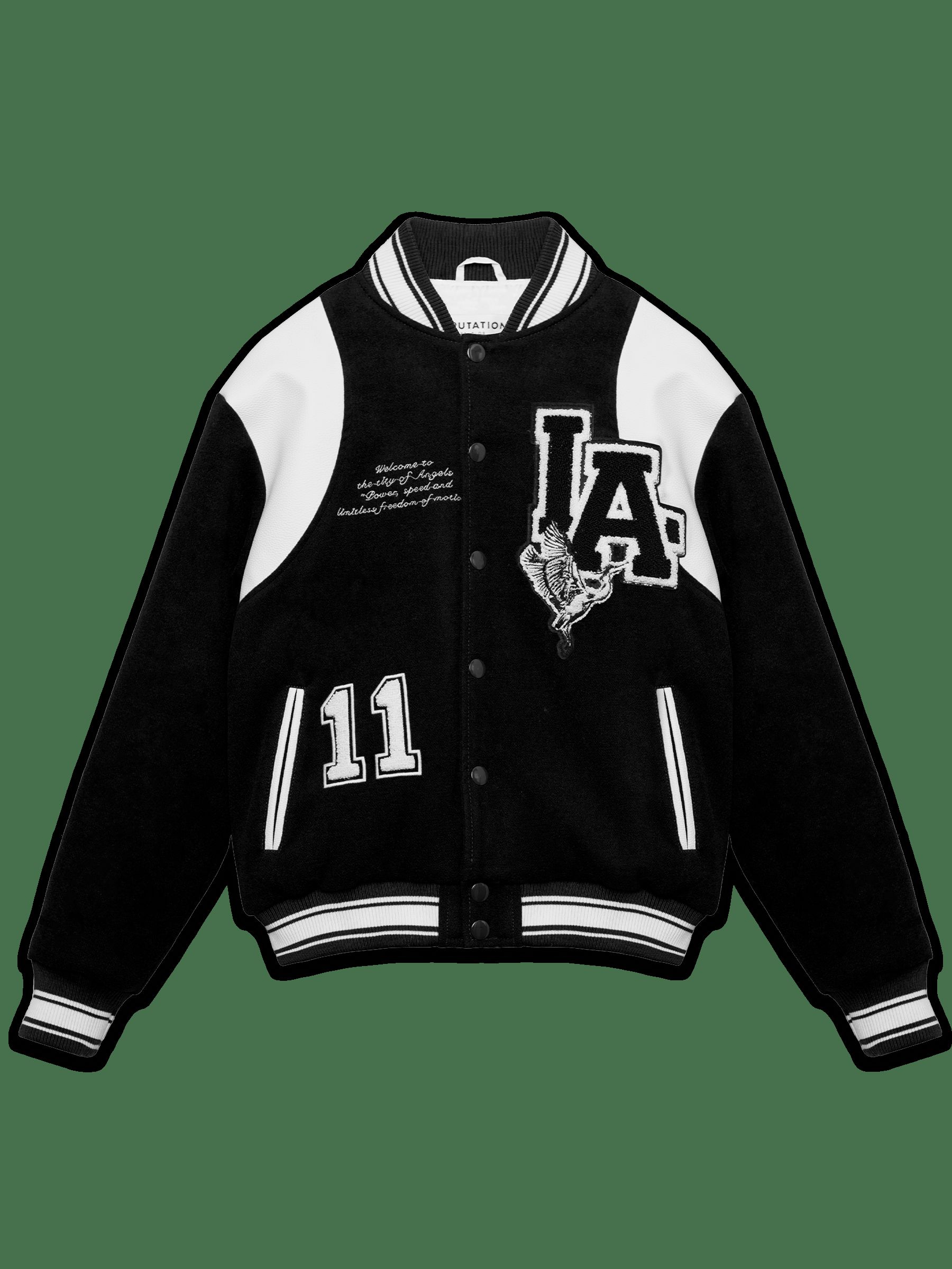 Varsity Jacket - Black sold by reputation studios