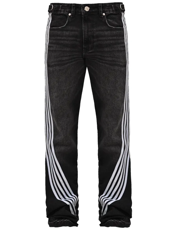 Racer Flare Denim - Black sold by reputation studios