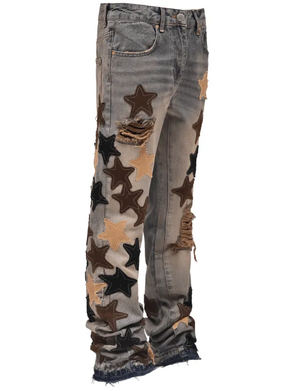 Star Flare Denim - Cream Wash sold by reputation studios