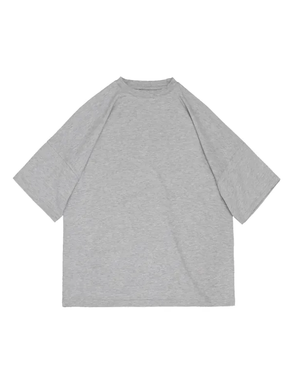 Drop Shoulder Tee - Heather Grey sold by reputation studios