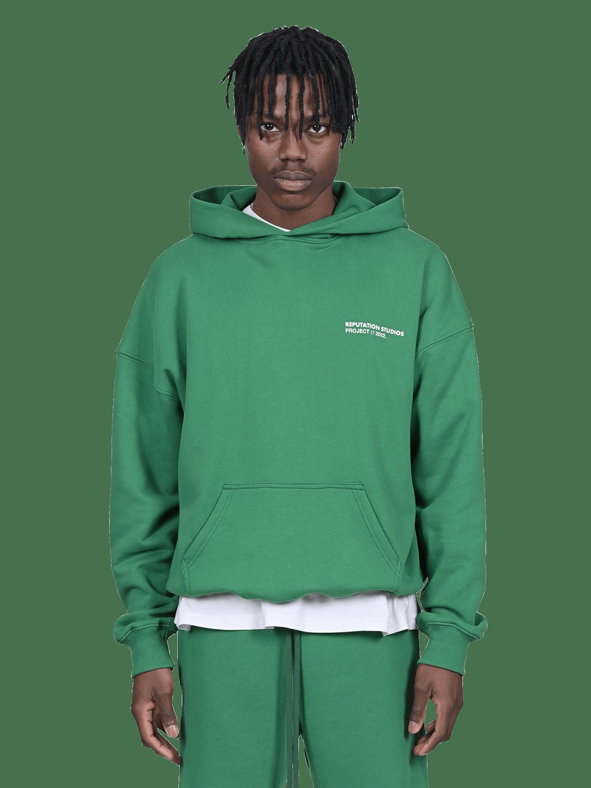 "Statement Piece" Hoodie - Pine Green sold by reputation studios product image thumbnail 3