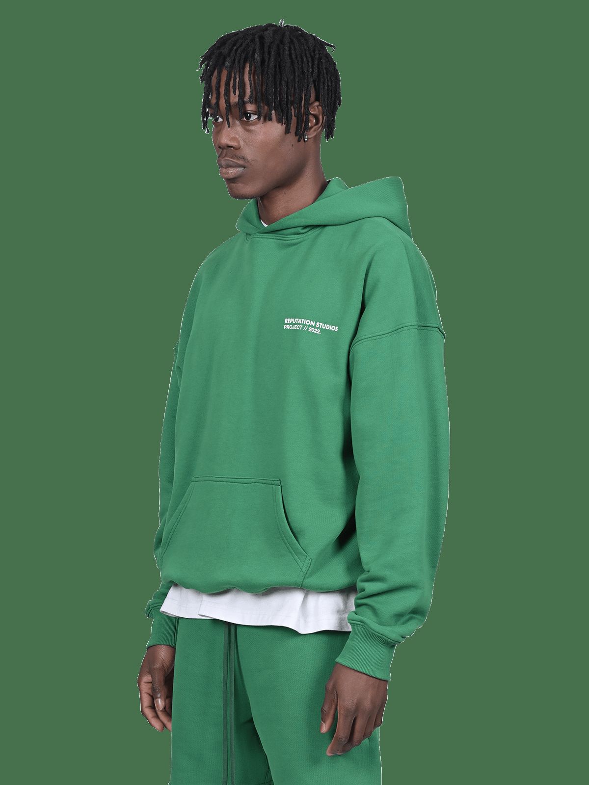 "Statement Piece" Hoodie - Pine Green sold by reputation studios product image thumbnail 4