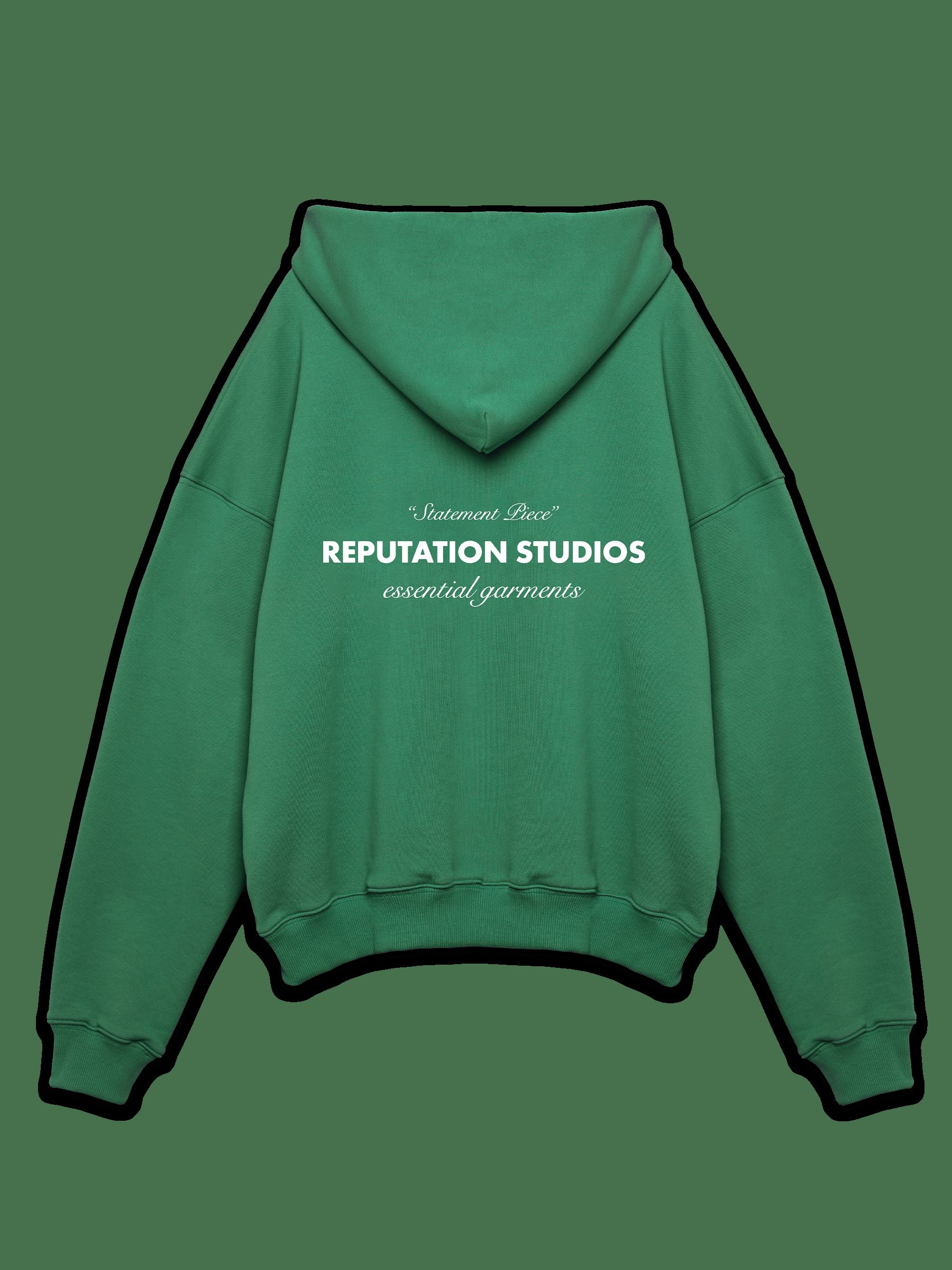 "Statement Piece" Hoodie - Pine Green sold by reputation studios