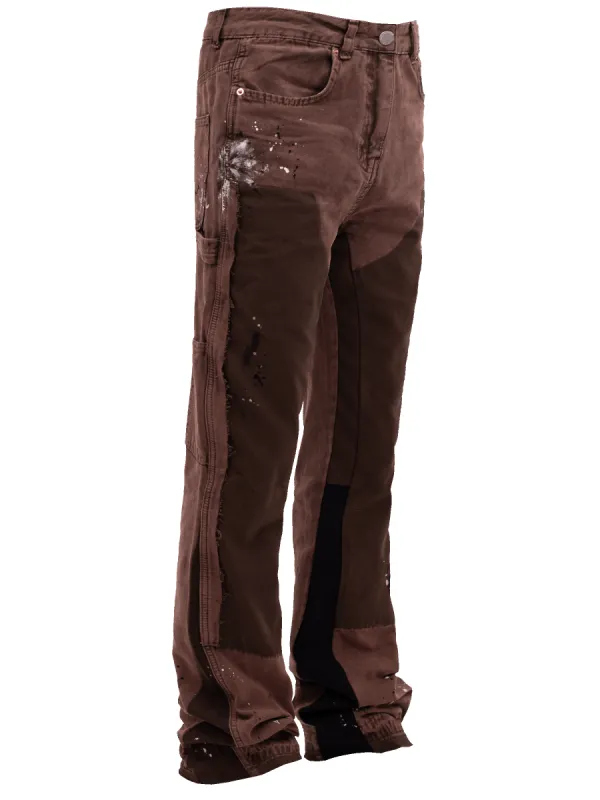 Flare Canvas Pants - Mocha sold by reputation studios