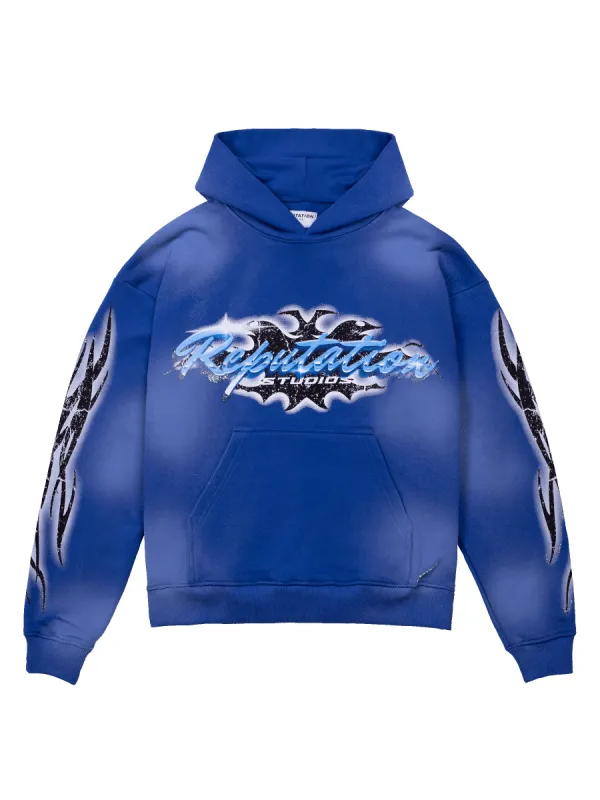 Tribal Hoodie - Royal Blue sold by reputation studios