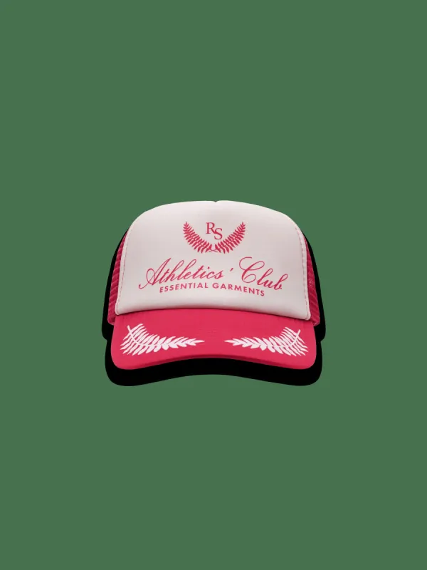 Athletic's Club Trucker Cap - Magenta sold by reputation studios
