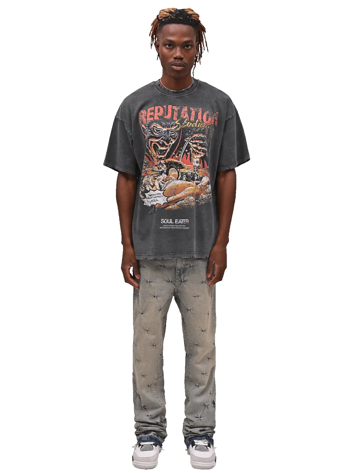 Pinched Flare Denim - Cream Wash sold by reputation studios product image thumbnail 5