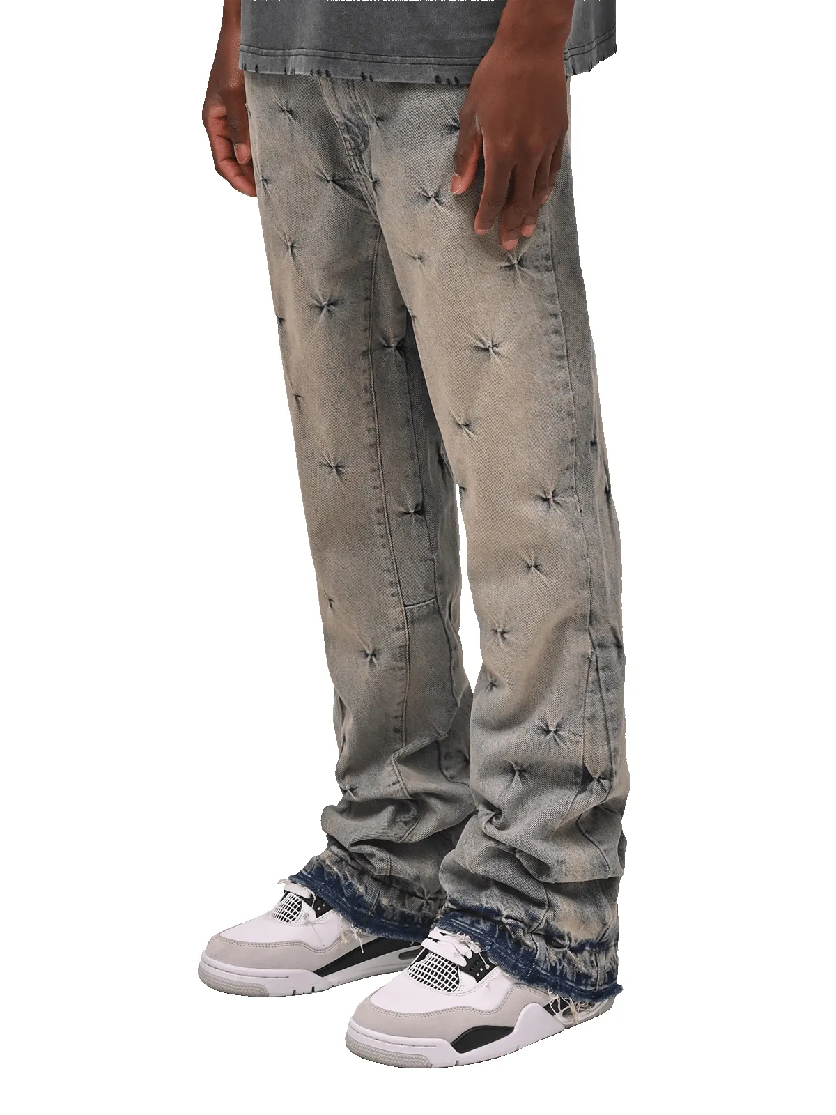 Pinched Flare Denim - Cream Wash sold by reputation studios product image thumbnail 3