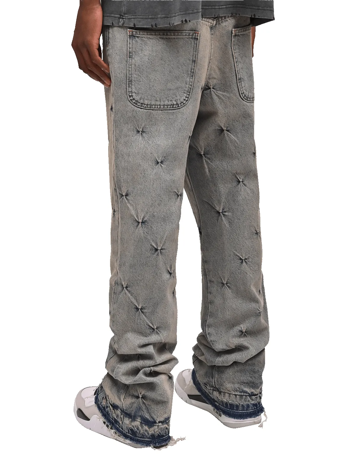 Pinched Flare Denim - Cream Wash sold by reputation studios product image thumbnail 4