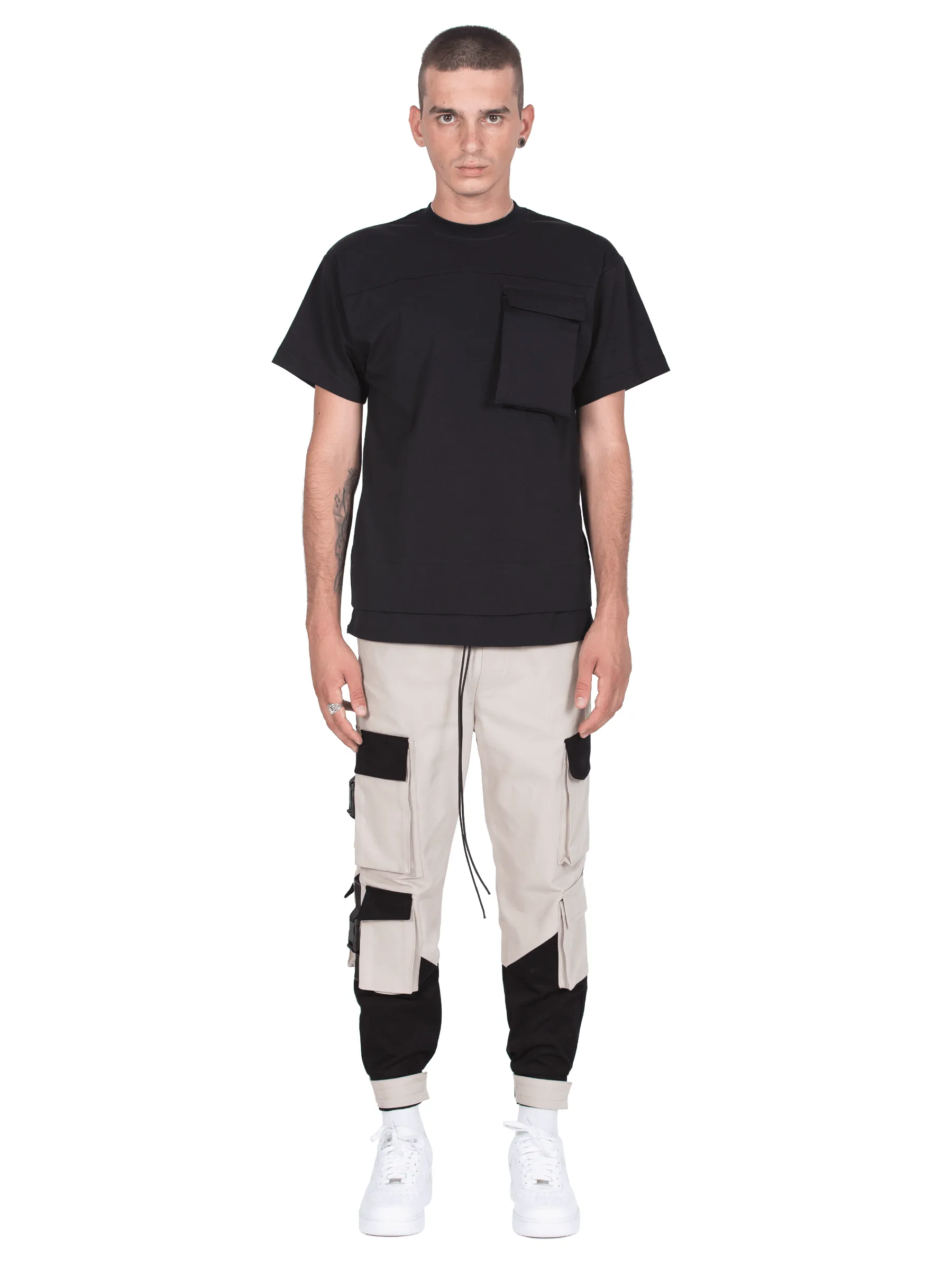 Multi Pocket Cargo Pants - Stone / Black sold by reputation studios product image thumbnail 5